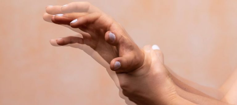 zitternde Hand unscharf